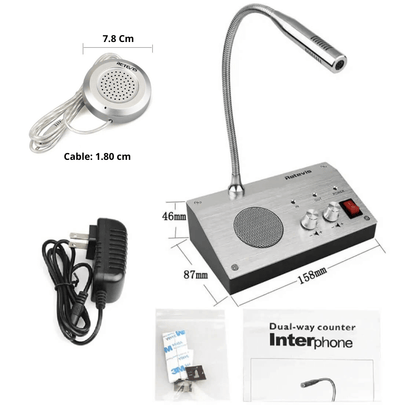 Intercomunicador de Doble Vía para Ventanilla