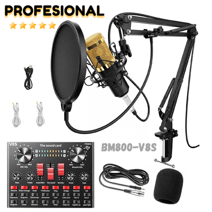 Kit consola con micrófono profesional BM800-V8S